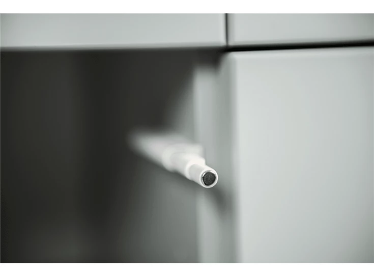 1674-612 grijs tenzo dressoir 1 deur 1 door sideboard oak 3 drawers dot scandinavisch design grey 3 laden eik