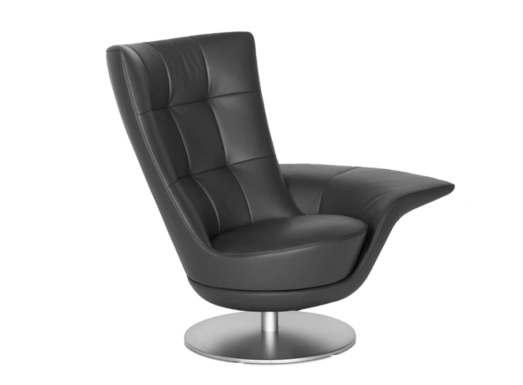 Zijkant Bijzetzetel Swift DS-262 unit 11 leder zwart De Sede