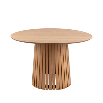 Christo 22095 eettafel rond eik fineer vernist actona product