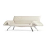 Zijkant Zetel 2-zit Wing DS-142 unit 123 leder wit De Sede