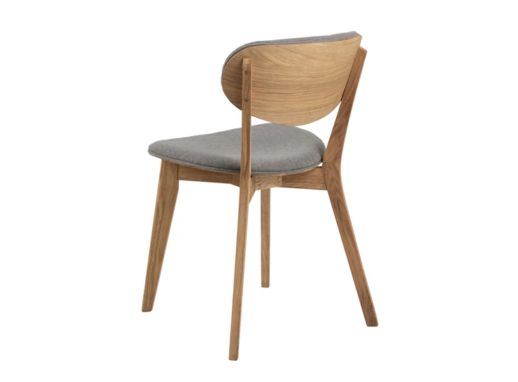 89466 minsk eetkamerstoel geoliede eik grijze granada stof achteraanzicht schuin actona