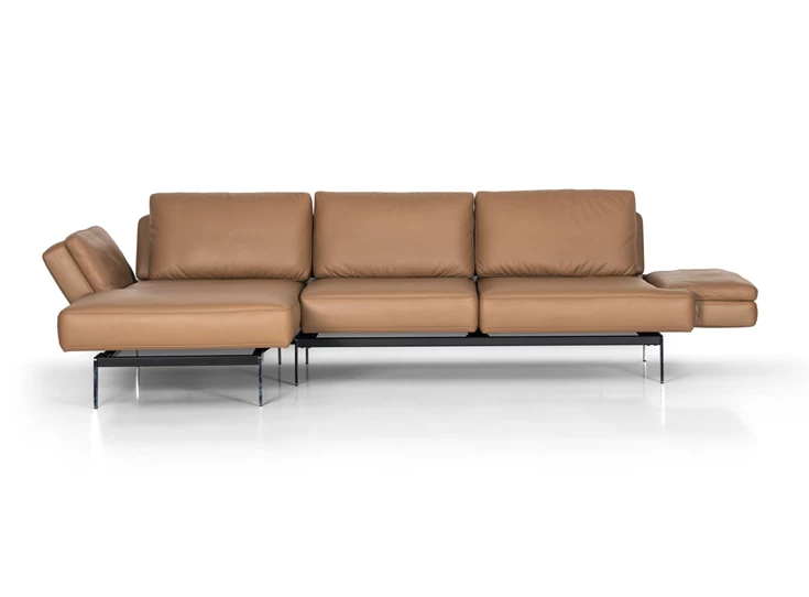 Verstelbaar Hoeksalon met longchair Laviva DS-747 leder cognac De Sede