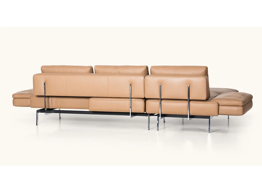 Achterkant Hoeksalon met longchair Laviva DS-747 leder cognac De Sede