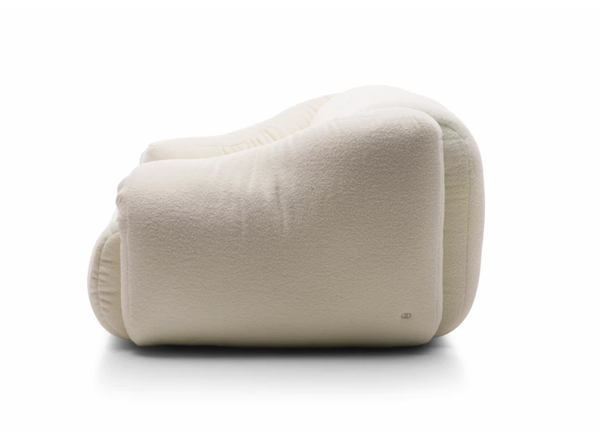 Armleuning Zetel canapé 2-zit London DS-705 stof bouclé wit De Sede