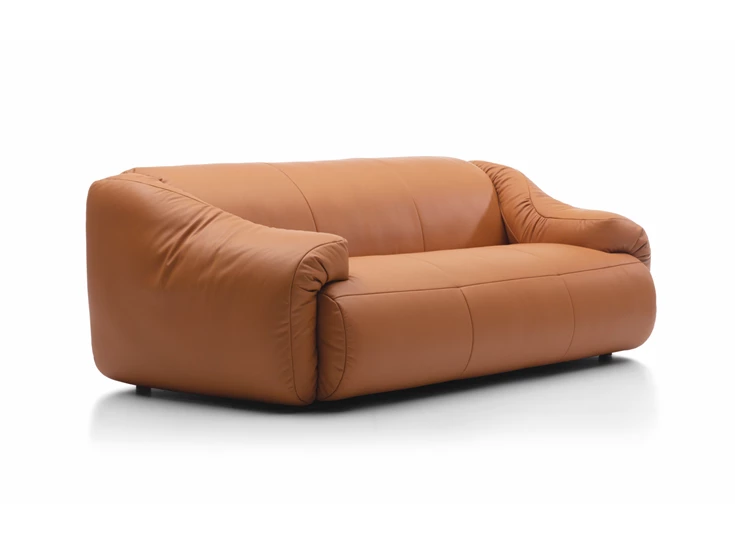 Zijkant Zetel canapé 3-zit London DS-705 leder cognac De Sede
