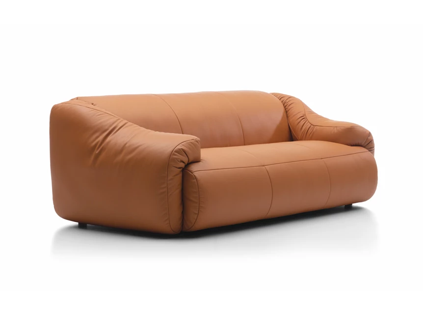 Zijkant Zetel canapé 3-zit London DS-705 leder cognac De Sede