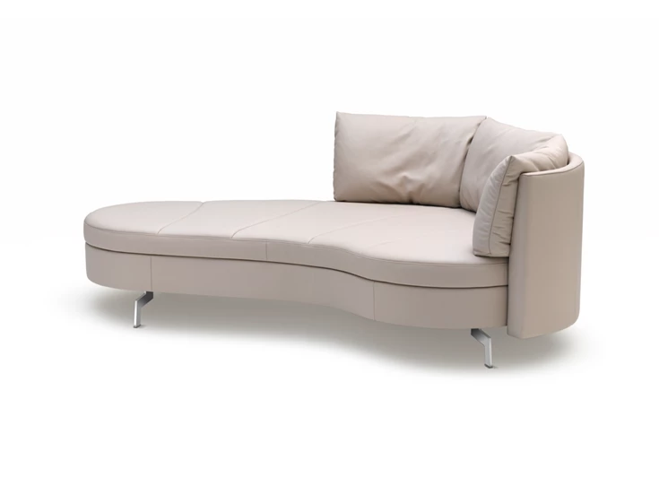 Verschuifbare rugleuning Zetel canapé 2-zit Island DS-167 leder beige De Sede