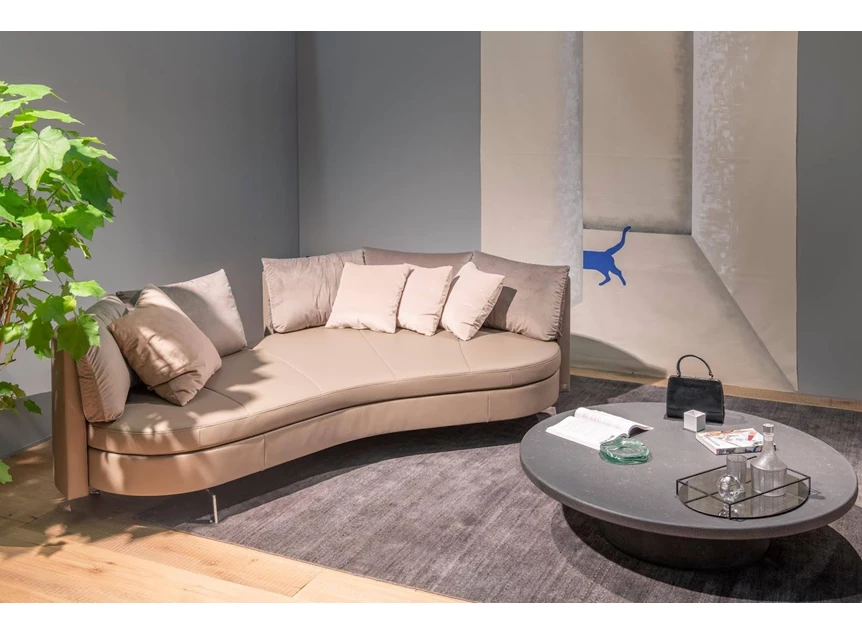 Sfeerfoto Zetel canapé 3-zit Island DS-167 leder taupe De Sede