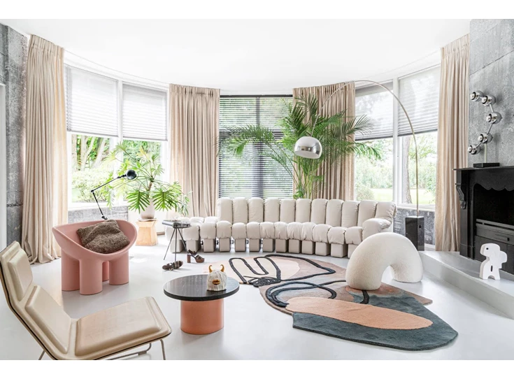 Sfeerfoto Verstelbare salon Snake DS-600 leder wit De Sede