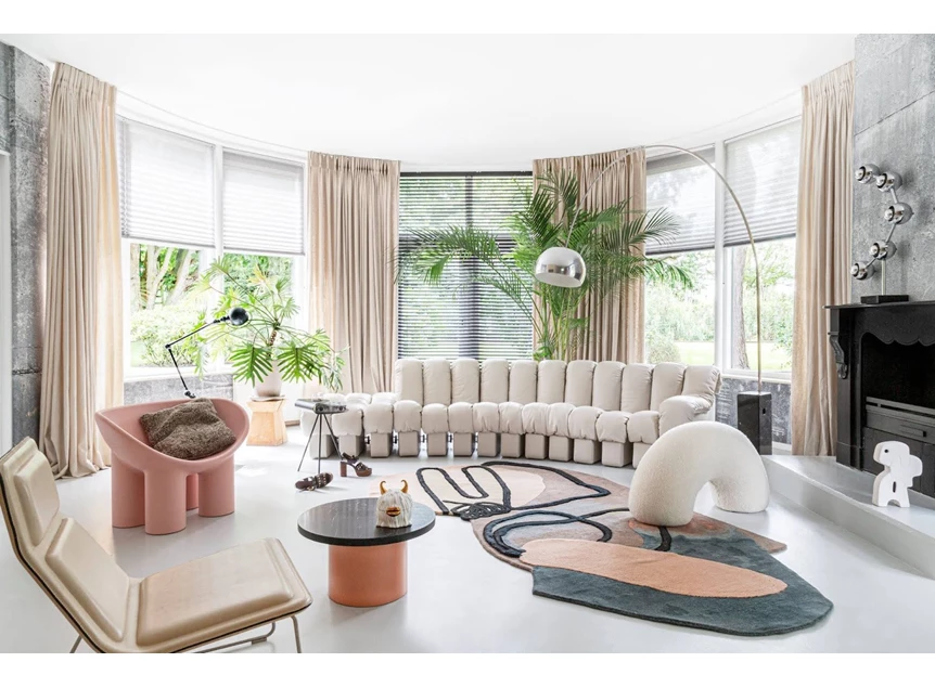 Sfeerfoto Verstelbare salon Snake DS-600 leder wit De Sede