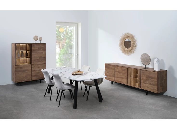 Barkast Slato BAR1 evan eetkamer belgisch K670 old teak sfeerbeeld