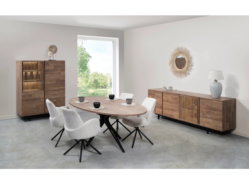 Dressoir Slato DR1 evan eetkamer belgisch K670 old teak sfeerbeeld