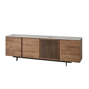 Dressoir Slato DR1 evan eetkamer belgisch K670CAL old teak Calacatta white