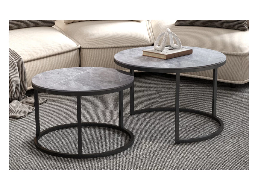 3055-3-165.00 - SALONTAFEL 'BOSTON' DECOR GLAS STEEN GRIJS - 01.jpg