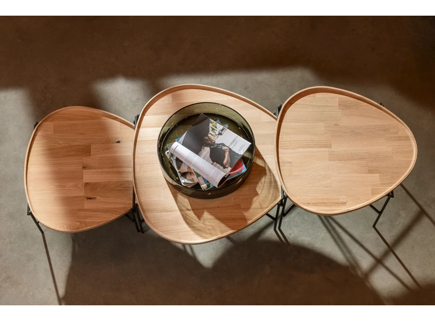 Bovenkant Salontafel Amazone massief eik Passe Partout