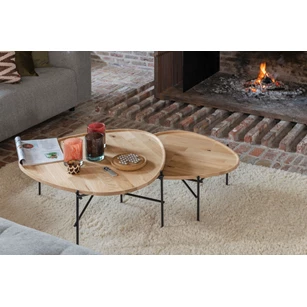 Set Salontafel Amazone massief eik Passe Partout