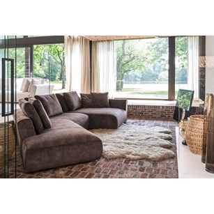 Sfeerfoto Salon Boombastic met longchair stof fluweel Passe Partout