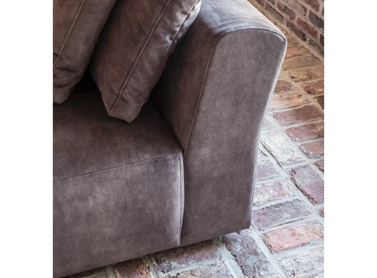 Armleuning Salon Boombastic met longchair stof fluweel Passe Partout