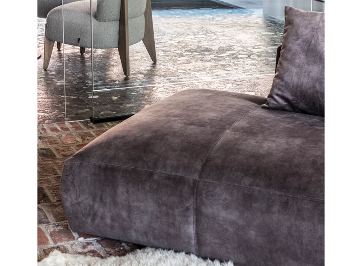 Zitkussen Salon Boombastic met longchair stof fluweel Passe Partout