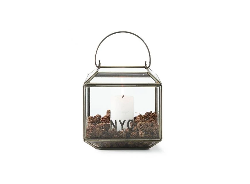 424420 Rivièra Maison French Glass NYC Lantern S Gevuld