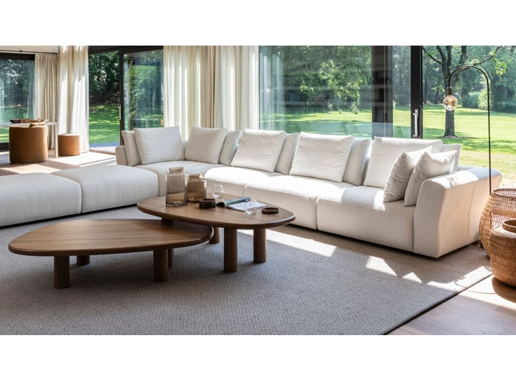 Hoeksalon Boombastic stof Bobby Shell White Passe Partout