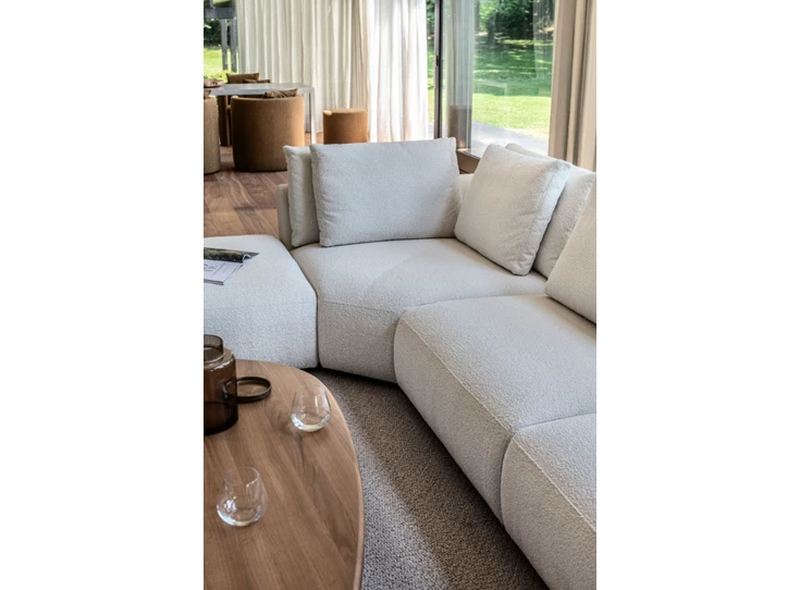 Bovenkant Hoeksalon Boombastic stof Bobby Shell White Passe Partout