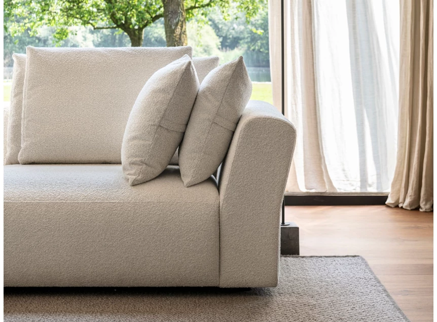 Armleuning Hoeksalon Boombastic stof Bobby Shell White Passe Partout