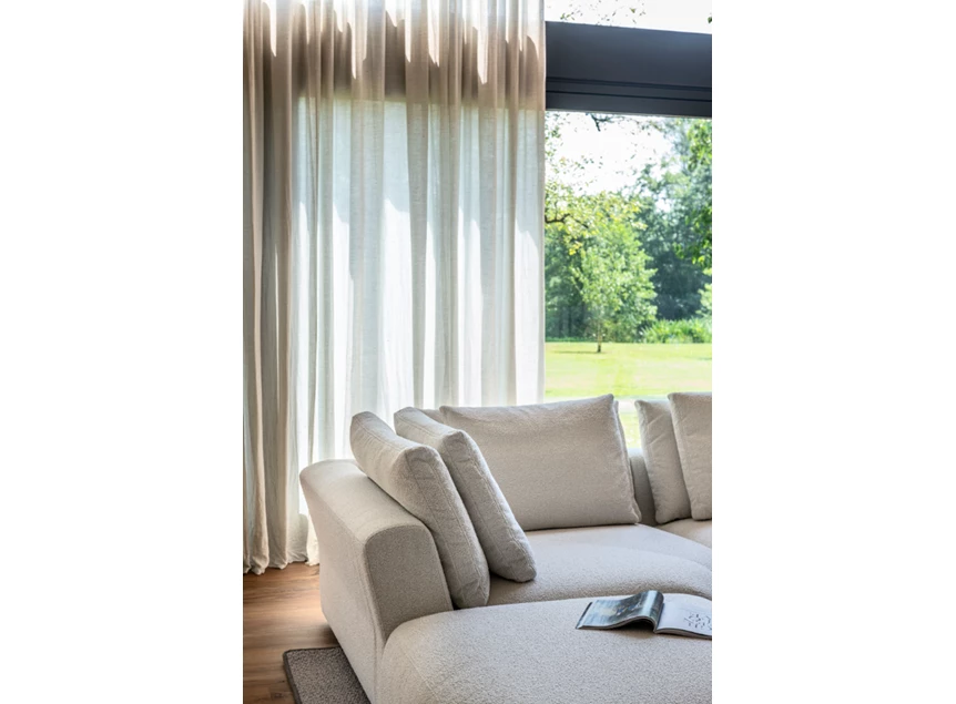 Rugkussens Hoeksalon Boombastic stof Bobby Shell White Passe Partout