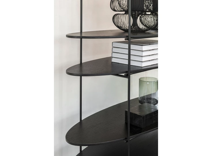 Zijkant Room divider high Ufo oak black Passe Partout