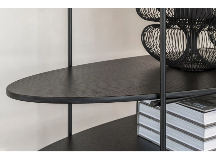 Detail Room divider high Ufo oak black Passe Partout