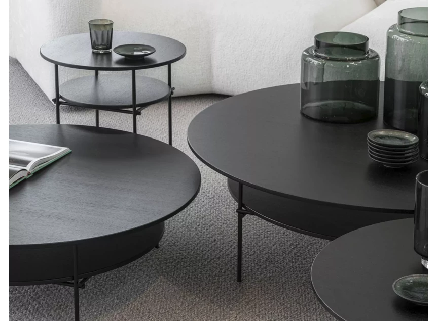 Detail Salontafels Ufo oak black Passe Partout