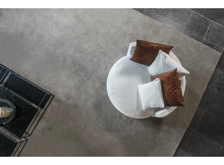 Lounge Pastille bijzetzetel stof bouclé wit Passe Partout