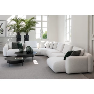 Grote hoeksalon Bombino stof wit Passe Partout