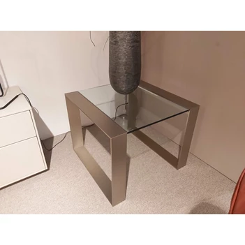 Bijzettafel Ring RIN5029 klaar glas nikkel Dekimpe modern design