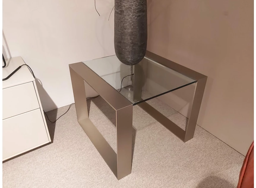 Bijzettafel Ring RIN5029 klaar glas nikkel Dekimpe modern design