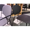 Detail Stoelen Tondina set zwart frame stof grijs Infiniti