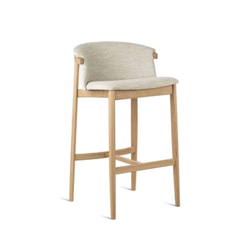 Barstoel Merano Hoker eik naturel stof beige Estetica Home