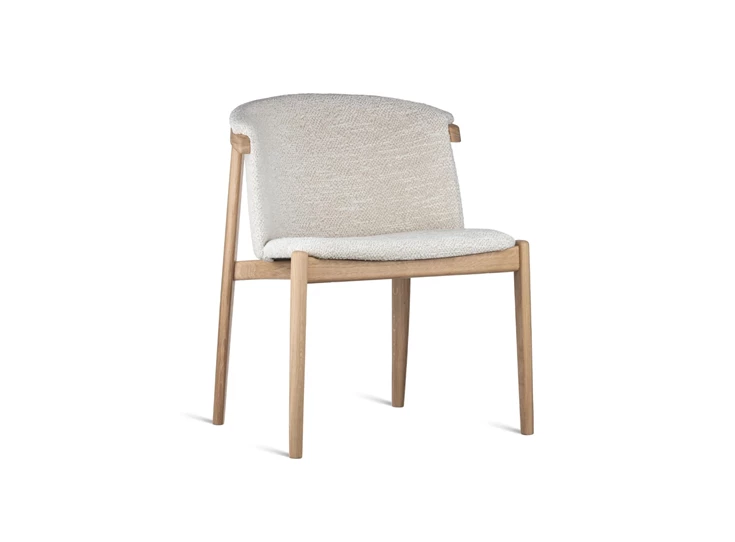 Stoel Merano eik naturel stof beige Estetica Home