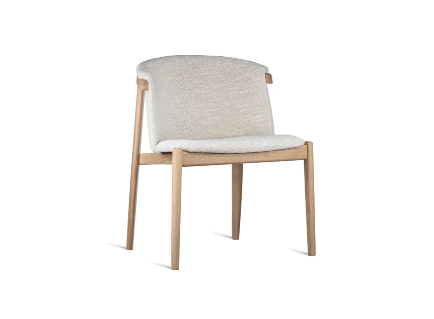 Stoel Merano eik naturel stof beige Estetica Home