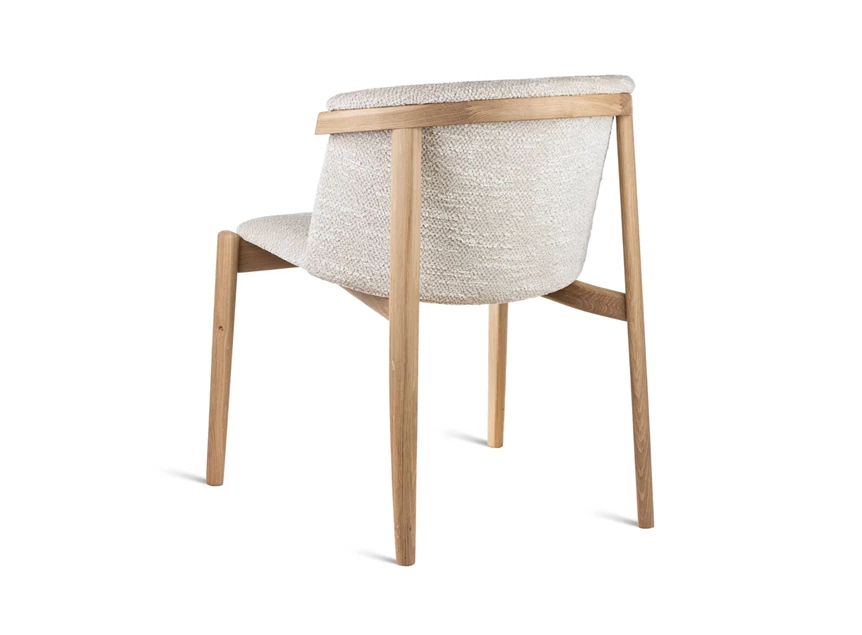 Zijde Stoel Merano eik naturel stof beige Estetica Home