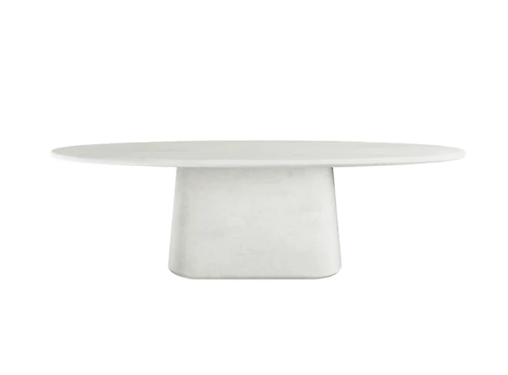 Front Tafel Maana ovaal Mortex Salt Muundo by PR Living
