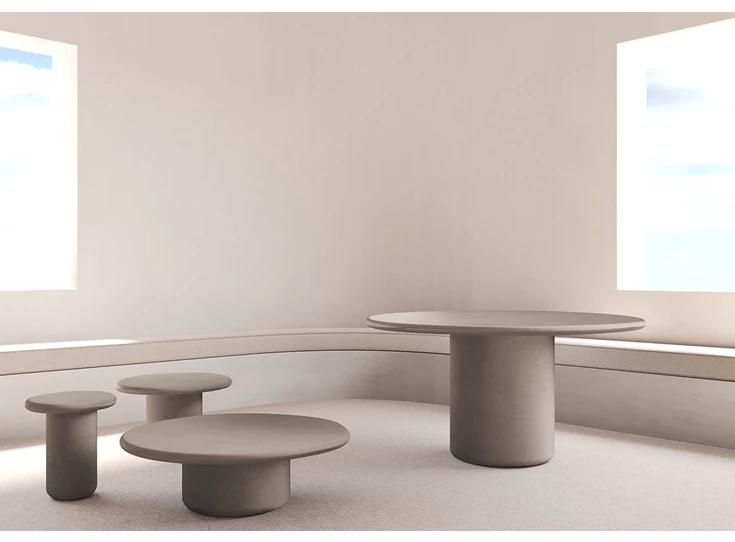 Collectie Tafel Usoo rond mortex stone Muundo by PR Living