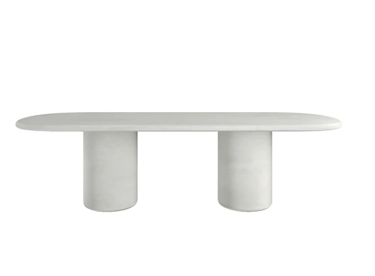 Front Tafel Haaki bootvorm ovaal mortex salt Muundo PR Living