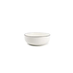 850011 studio base s&p wit servies zwart randje salt and pepper kom Ø17,5 new china bone