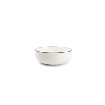 850011 studio base s&p wit servies zwart randje salt and pepper kom Ø17,5 new china bone