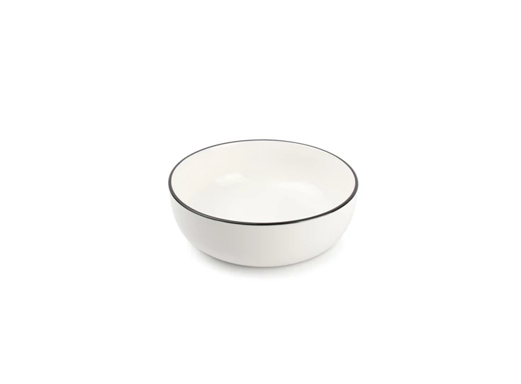 850011 studio base s&p wit servies zwart randje new china bone salt and pepper kom Ø17,5
