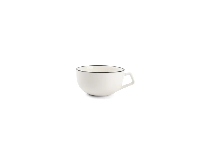 850015 kop schotel zwart randje new china bone 22cl s&p wit servies studio base salt and pepper