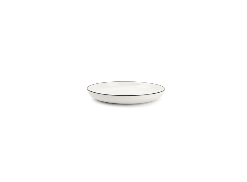850015 kop salt and pepper zwart randje new china bone schotel 22cl s&p wit servies studio base