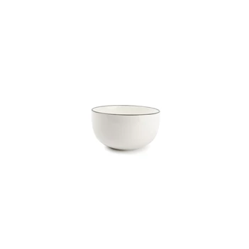 850010 studio base s&p wit servies zwart randje new china bone salt and pepper kom Ø14