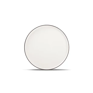 850001 studio base salt and pepper Ø27 new china bone s&p wit servies zwart randje plat bord